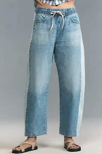 ASKK NY High-Rise Drawstring Barrel Jeans