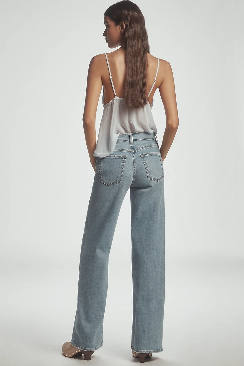 ASKK NY Pistachio Mid-Rise Wide-Leg Jeans
