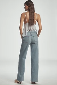 ASKK NY Pistachio Mid-Rise Wide-Leg Jeans