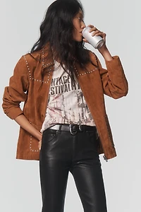 ASKK NY Bond Street High-Rise Coated Flare Jeans