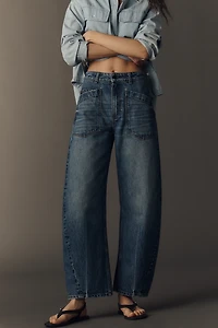 ASKK NY Twisted High-Rise Barrel Jeans
