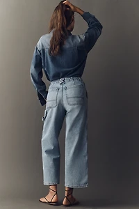 ASKK NY Carpenter High-Rise Crop Wide-Leg Jeans