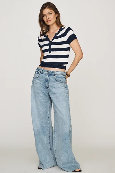 ASKK NY Sloop Mid-Rise Wide-Leg Jeans