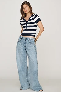 ASKK NY Sloop Mid-Rise Wide-Leg Jeans