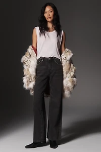 One Teaspoon Jackson Mid-Rise Wide-Leg Studded Jeans