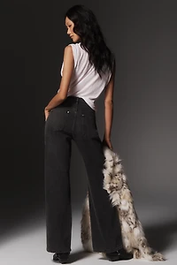 One Teaspoon Jackson Mid-Rise Wide-Leg Studded Jeans