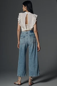 AMO Diana High-Rise Crop Wide-Leg Cotton Hemp Jeans