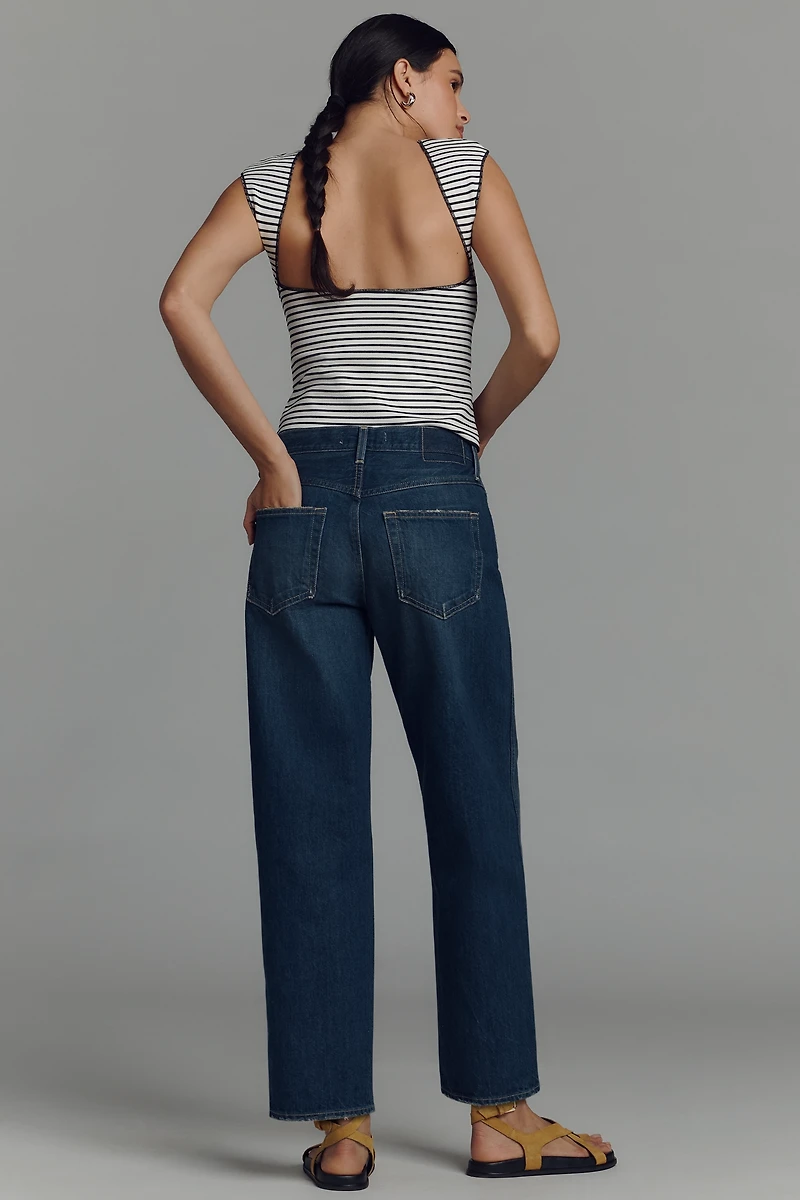 AMO Valentina High-Rise Straight-Leg Jeans