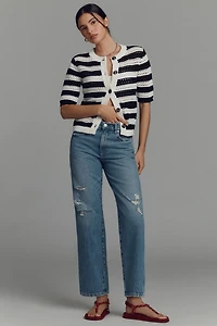 AMO Billie Mid-Rise Straight-Leg Jeans