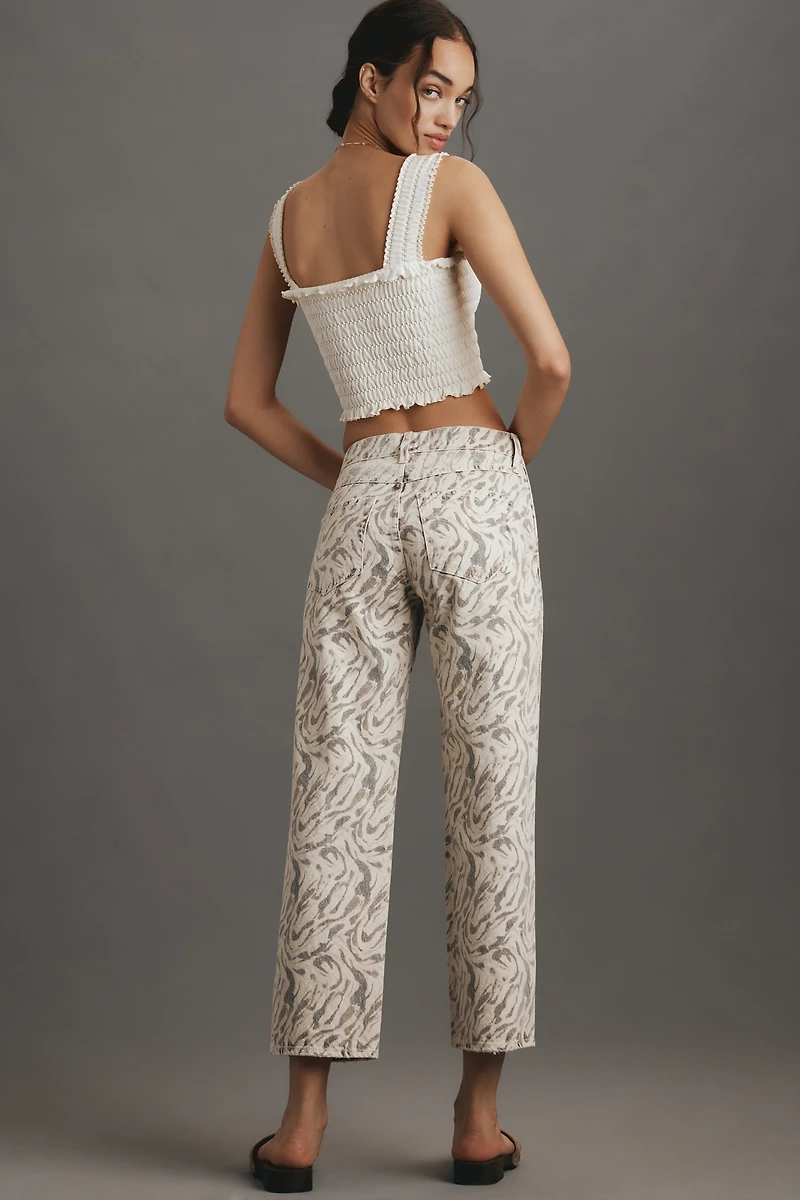 AMO Billie Mid-Rise Crop Wide-Leg Jeans