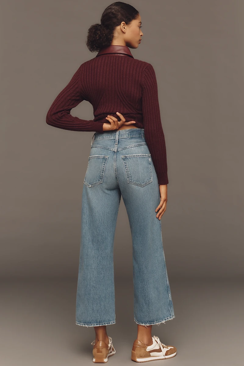 AMO Frida High-Rise Crop Wide-Leg Jeans