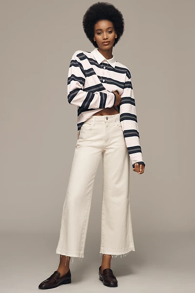 AMO Marjorie Mid-Rise Crop Wide-Leg Jeans