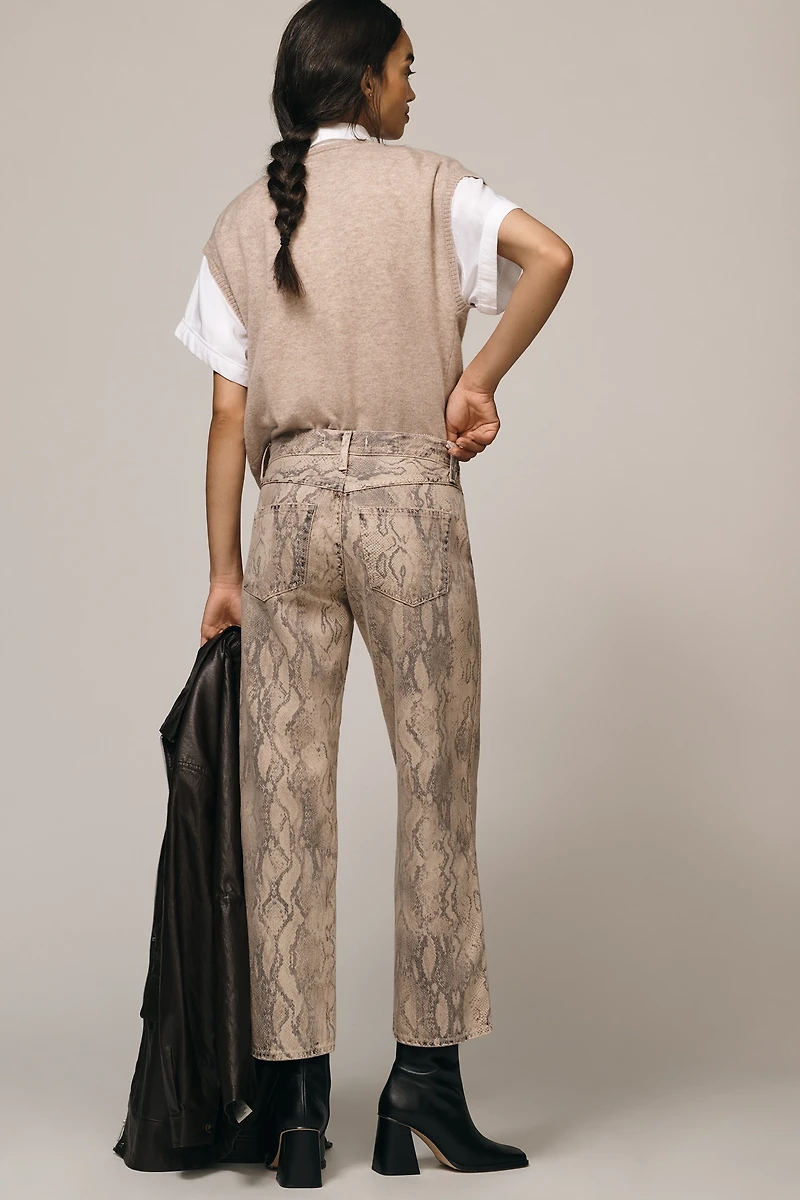 AMO Billie High-Rise Crop Straight-Leg Jeans