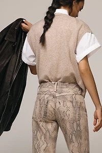 AMO Billie High-Rise Crop Straight-Leg Jeans