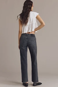 AMO Libby High-Rise Crop Straight-Leg Jeans