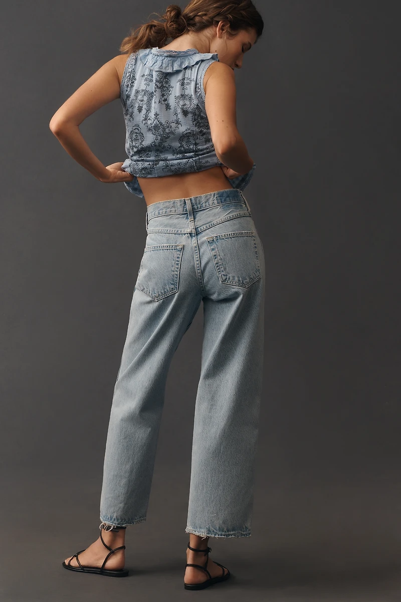 AMO Billie Mid-Rise Straight-Leg Jeans