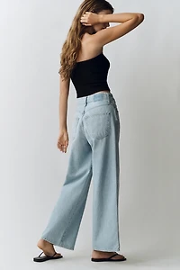 AMO Frida High-Rise Crop Wide-Leg Jeans