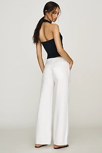 AMO Regina Cotton Mid-Rise Wide-Leg Jeans
