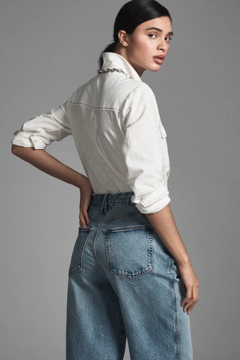 Good American Skate High-Rise Wide-Leg Jeans