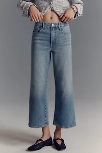 Good American x Anthropologie Waist High-Rise Palazzo Crop Jeans