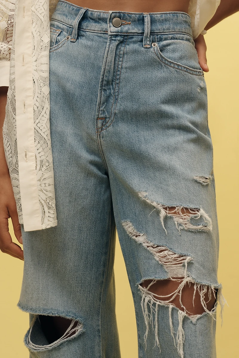 Good American Ease High-Rise Wide-Leg Jeans