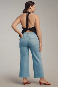 Good American Waist High-Rise Palazzo Crop Jeans