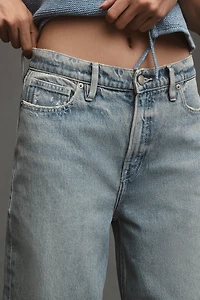 Good American Barrel Cuffed High-Rise Relaxed Tapered Jeans