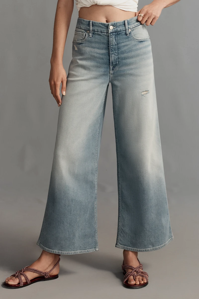 Good American Skate High-Rise Crop Wide-Leg Jeans