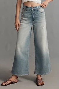 Good American Skate High-Rise Crop Wide-Leg Jeans