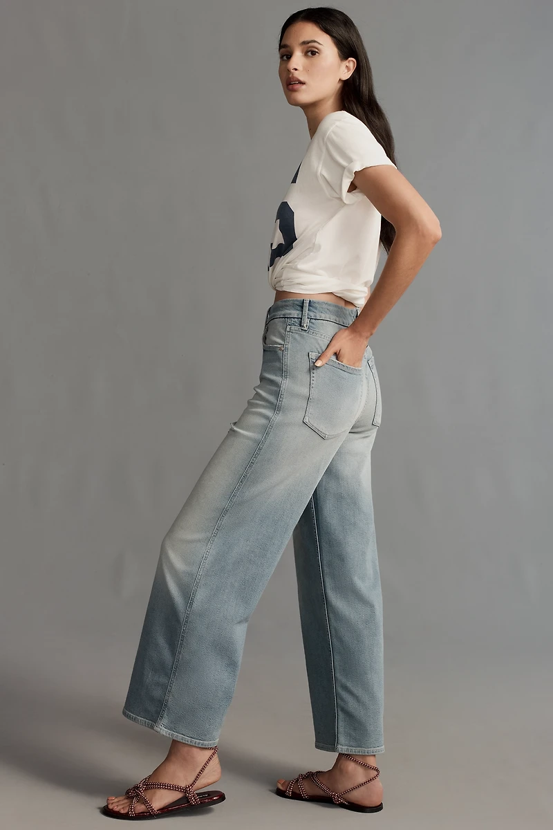 Good American Skate High-Rise Crop Wide-Leg Jeans