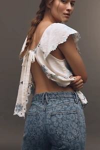 Good American Waist Palazzo High-Rise Crop Jeans