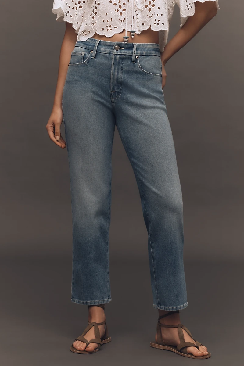 Good American Legs High-Rise Straight-Leg Jeans