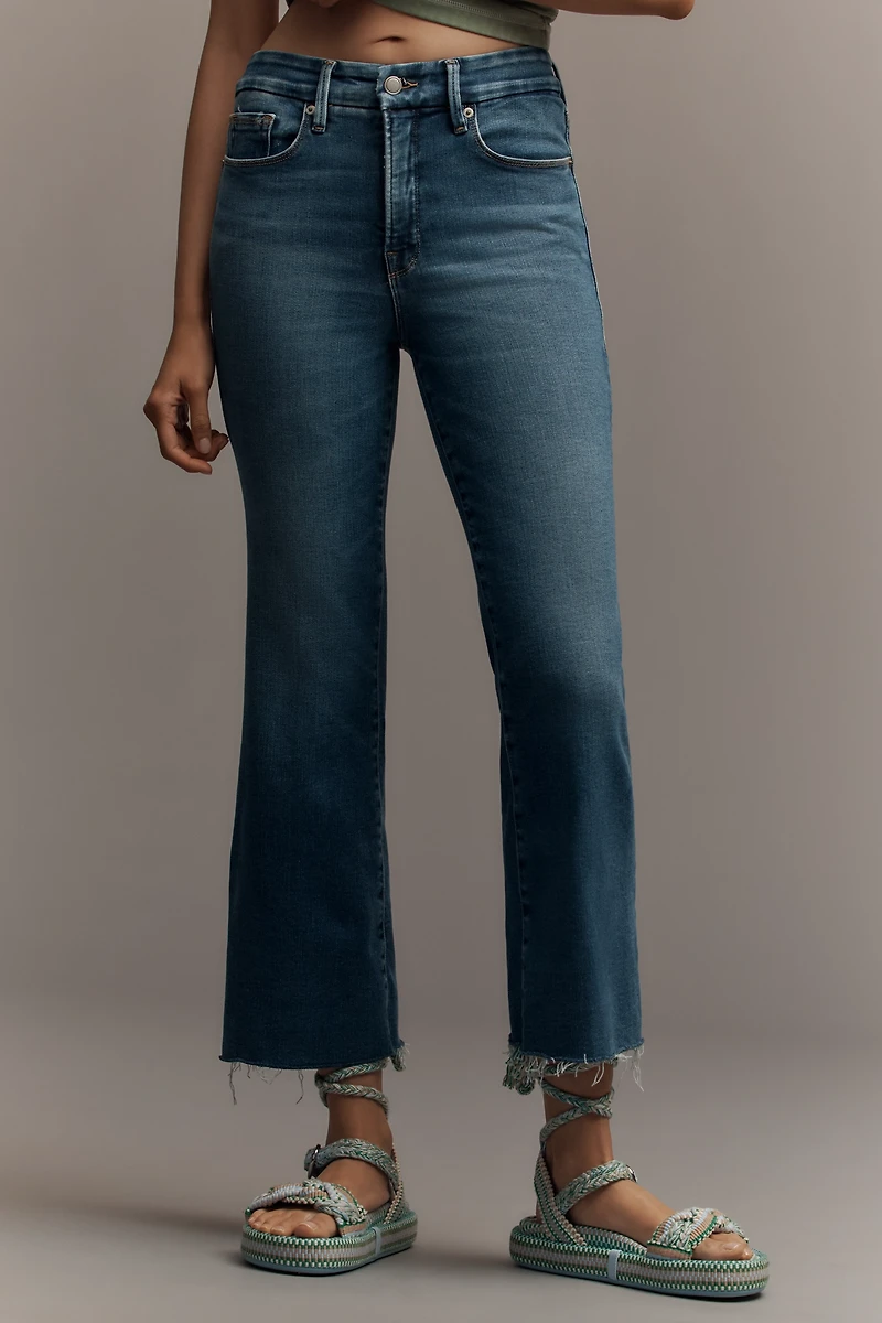 Good American Legs Crop Mini Bootleg Jeans