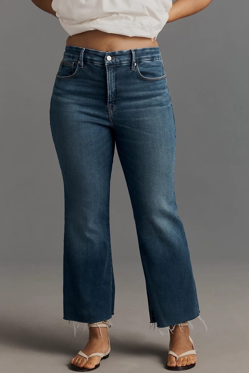 Good American Legs Crop Mini Bootleg Jeans