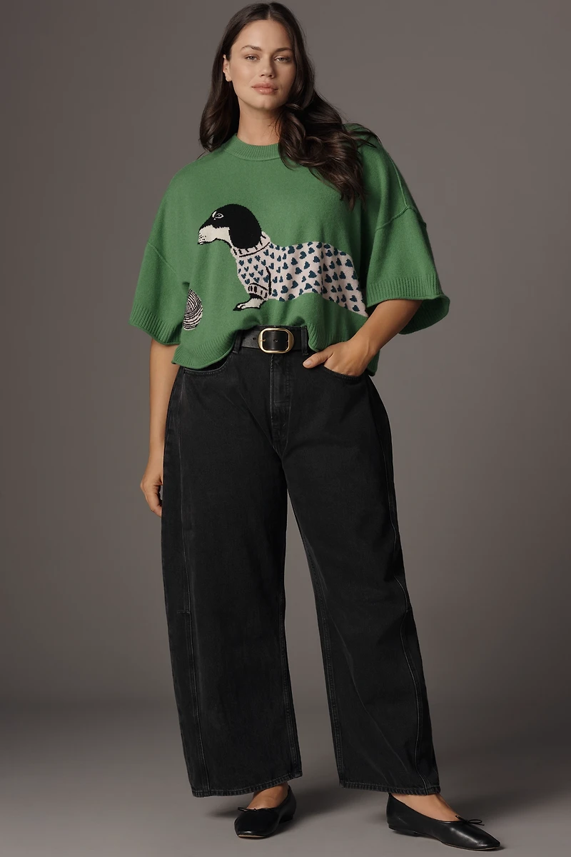 Good American Extreme High-Rise Barrel Jeans