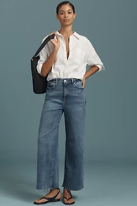 Good American Skate High-Rise Crop Wide-Leg Jeans