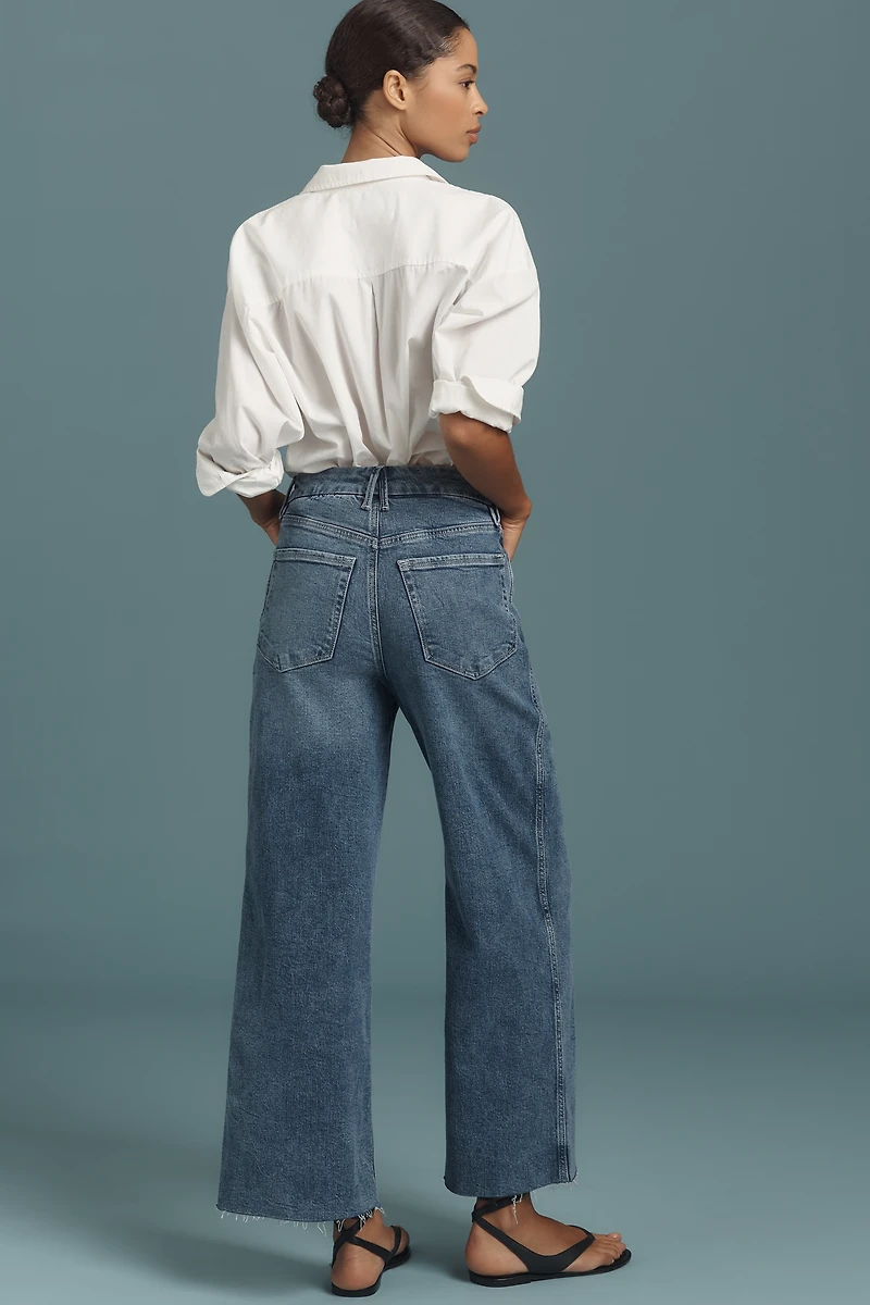 Good American Skate High-Rise Crop Wide-Leg Jeans