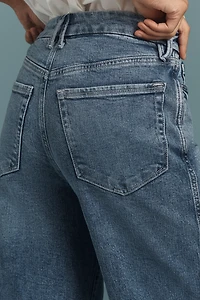 Good American Skate High-Rise Crop Wide-Leg Jeans