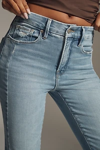 Good American Soft Tech Legs Mid-Rise Straight Jeans