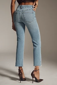 Good American Soft Tech Legs Mid-Rise Straight Jeans