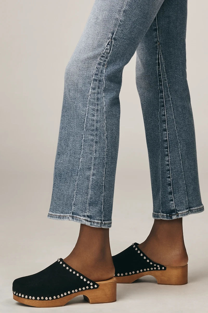 Good American Legs Crop Mid-Rise Mini Bootcut Jeans