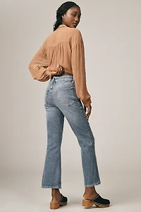 Good American Legs Crop Mid-Rise Mini Bootcut Jeans