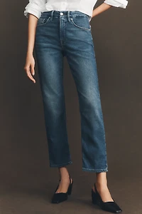 Good American Icon High-Rise Straight-Leg Jeans