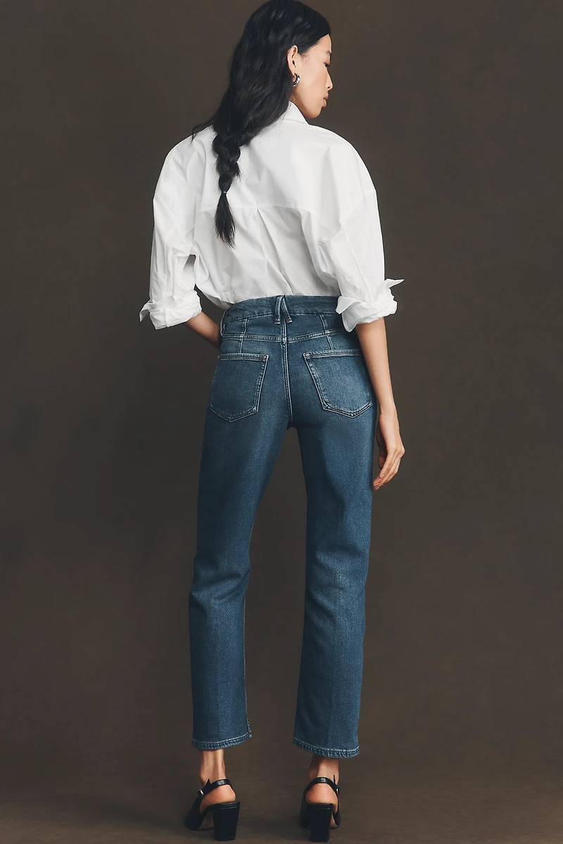 Good American Icon High-Rise Straight-Leg Jeans
