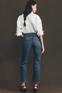 Good American Icon High-Rise Straight-Leg Jeans