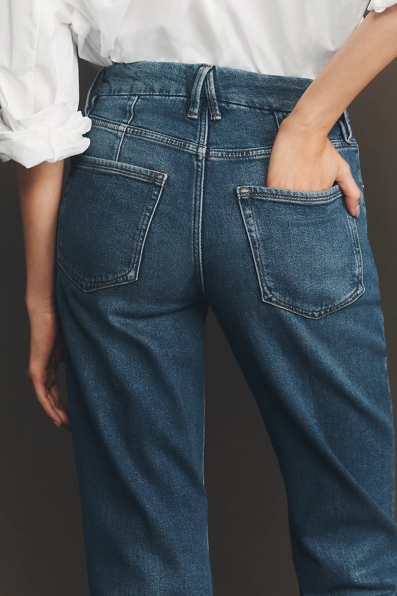 Good American Icon High-Rise Straight-Leg Jeans