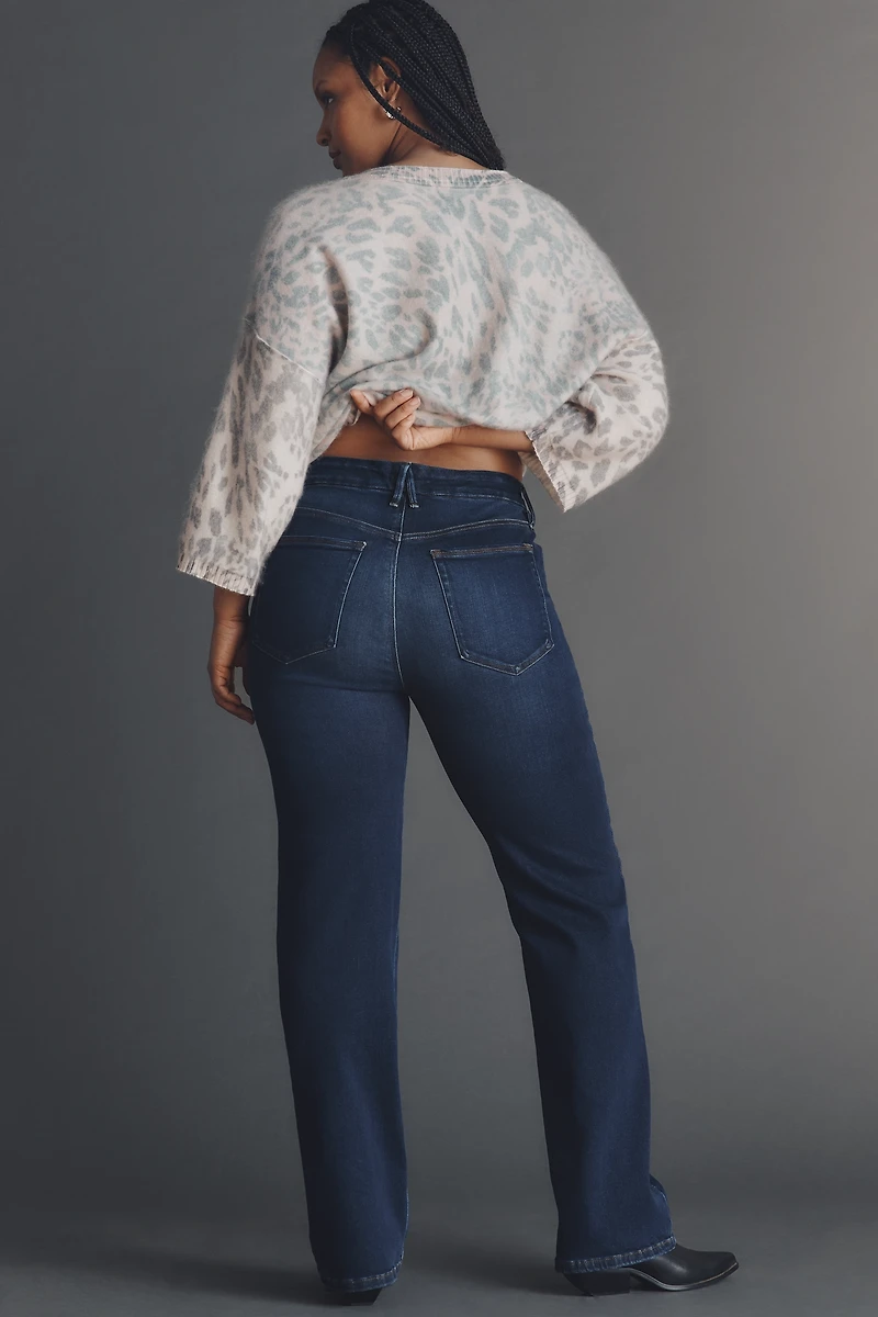 Good American Soft Tech True High-Rise Straight-Leg Jeans