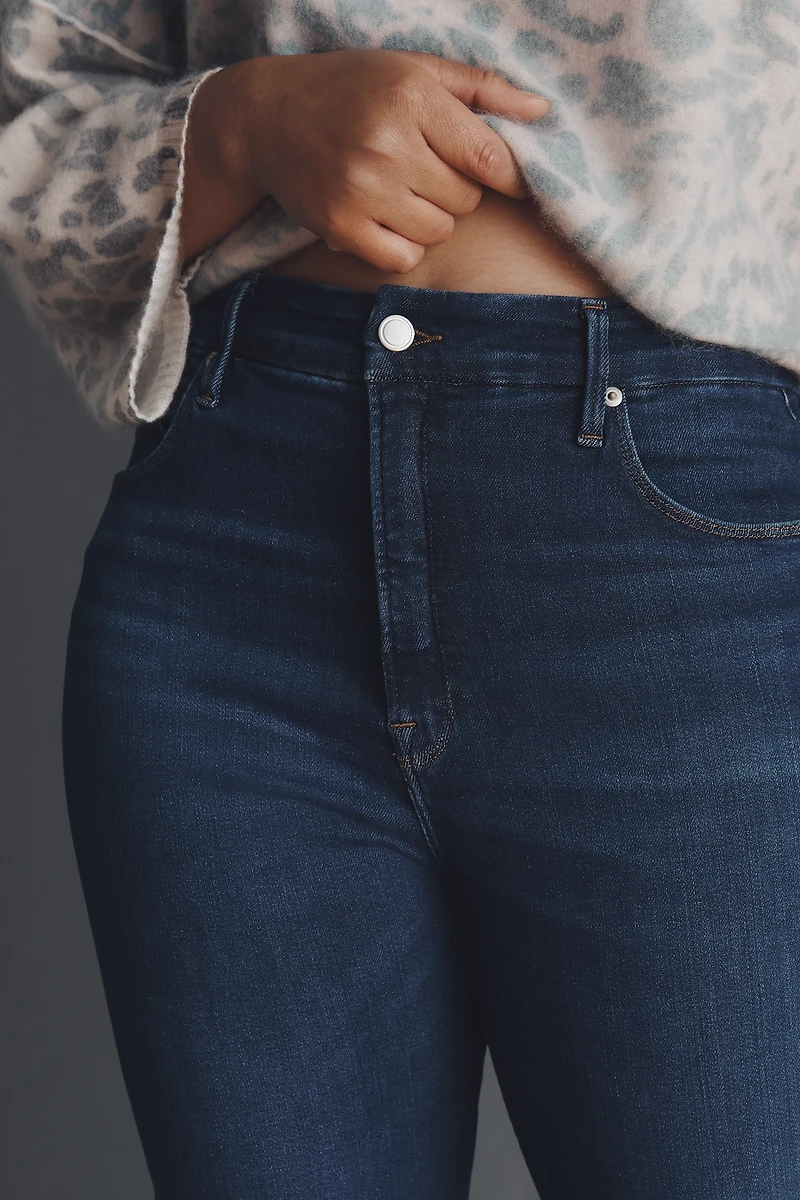 Good American Soft Tech True High-Rise Straight-Leg Jeans