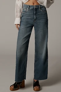 Good American High-Rise Crop Wide-Leg Jeans
