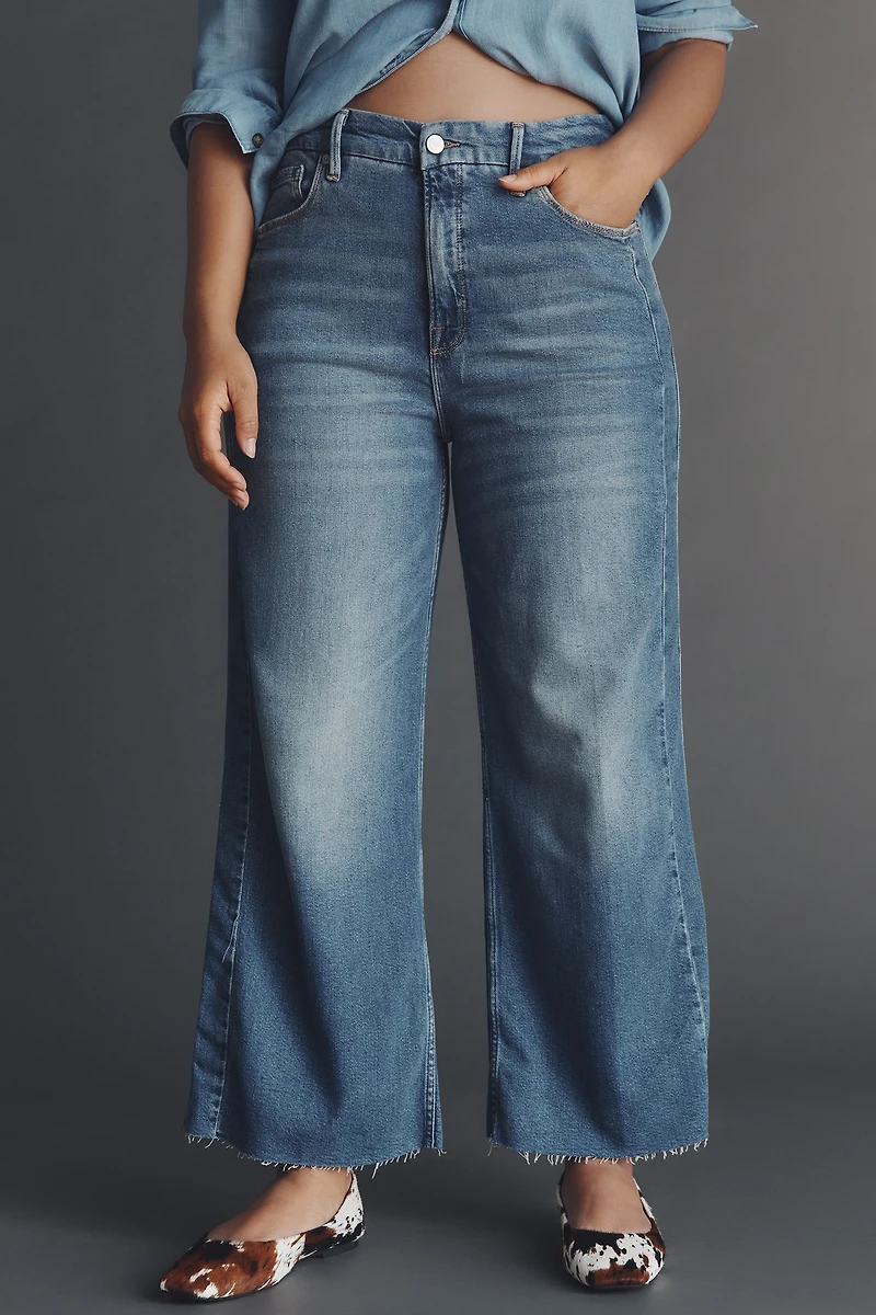 Good American High-Rise Crop Wide-Leg Jeans